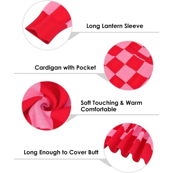 Oversized Plus Size Knit Cardigan with V-Neck - Perfect for Everyday Comfort - Picture 8 of 9